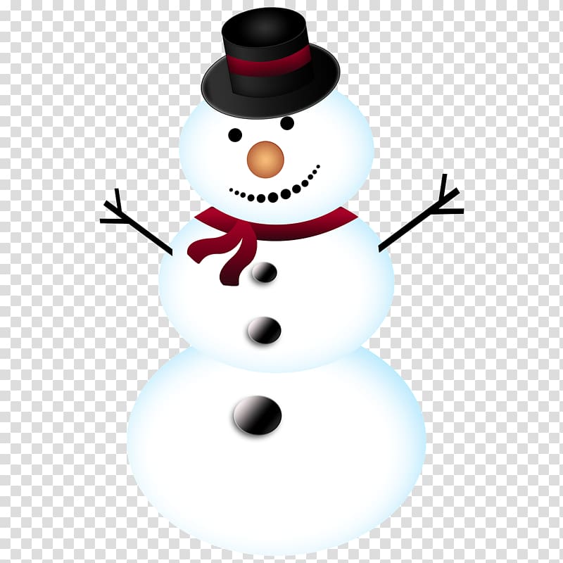 Frosty The Snowman Christmas music Snowflake, Snowman wearing a hat transparent background PNG clipart