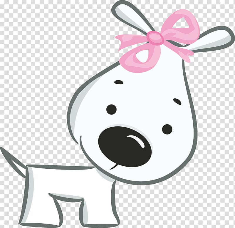white dog illustration, Dog Valentines Day Happiness Birthday Greeting card, Hand drawn white puppy bow transparent background PNG clipart