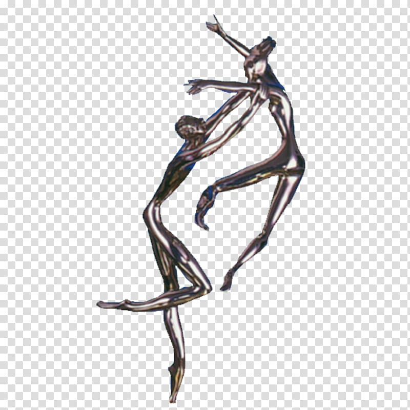 gray dancing man and woman figurine, Modern sculpture u96d5u5851u96d5u5851 Escultura Moderna, La, Romantic men and women dancing sculpture transparent background PNG clipart