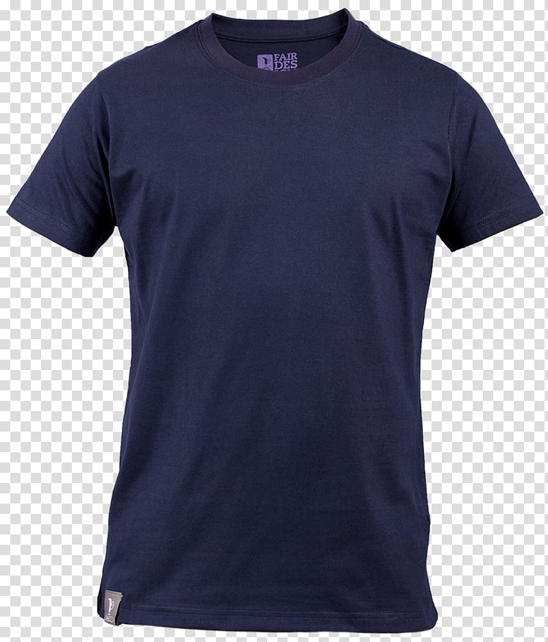 blue crew-neck t-shirt art, T-shirt Navy blue Polo shirt, shirt transparent background PNG clipart