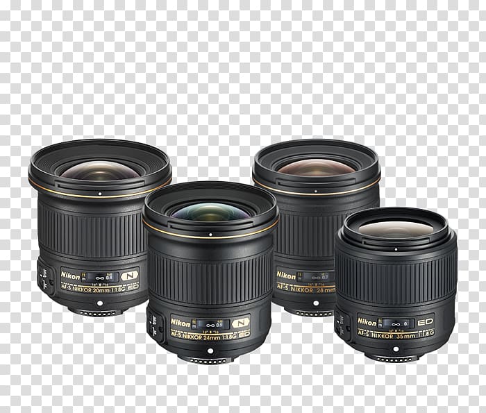 Digital SLR Camera lens Nikon AF-S DX Nikkor 35mm f/1.8G Nikon AF-S Nikkor Wide-Angle 20mm F/1.8G ED, camera lens transparent background PNG clipart