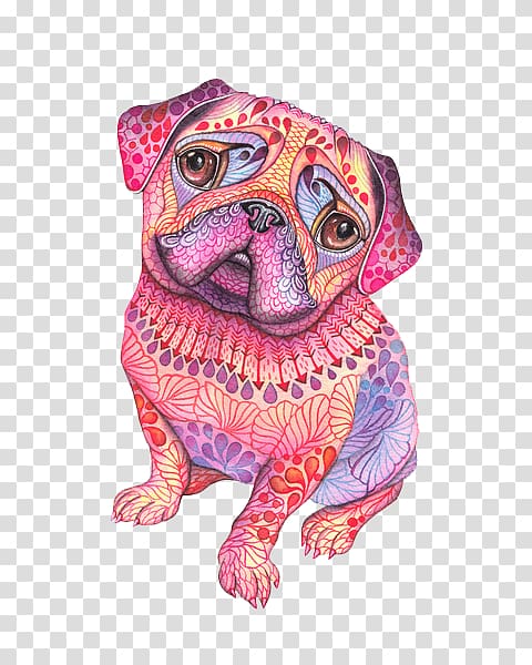 Pug Ola Liola Watercolor painting Drawing, others transparent background PNG clipart