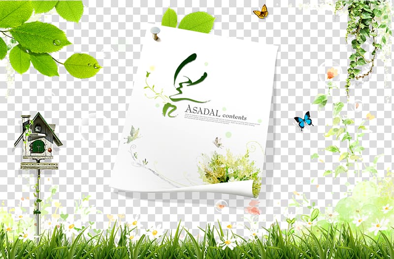 Service Nature Tmall, Spring Green notes transparent background PNG clipart
