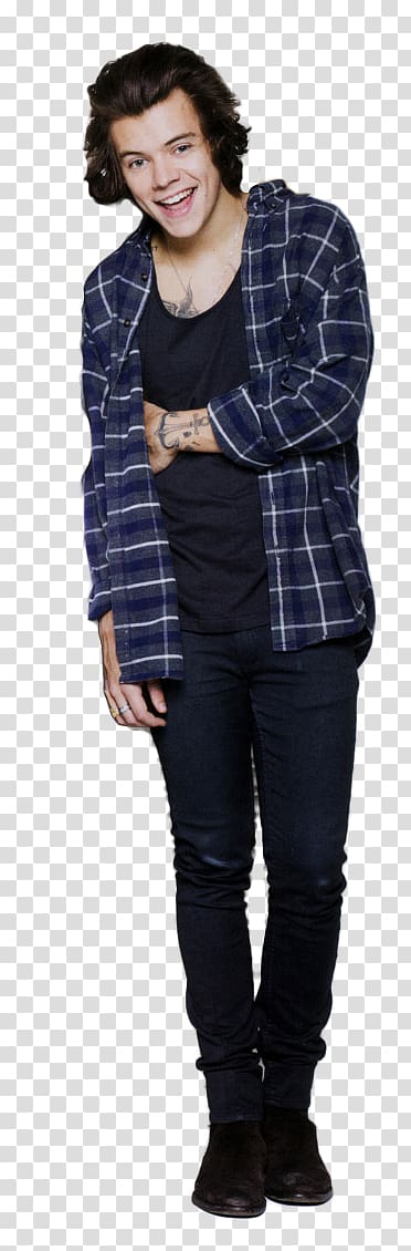 Blazer Jeans Denim Tartan Fashion, Harry Styles transparent background PNG clipart