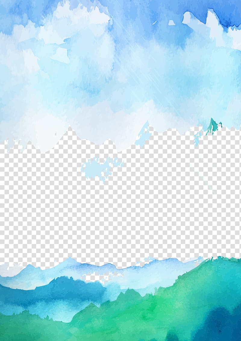 Sky Cartoon Cloud, cartoon sky, nature painting transparent background PNG clipart