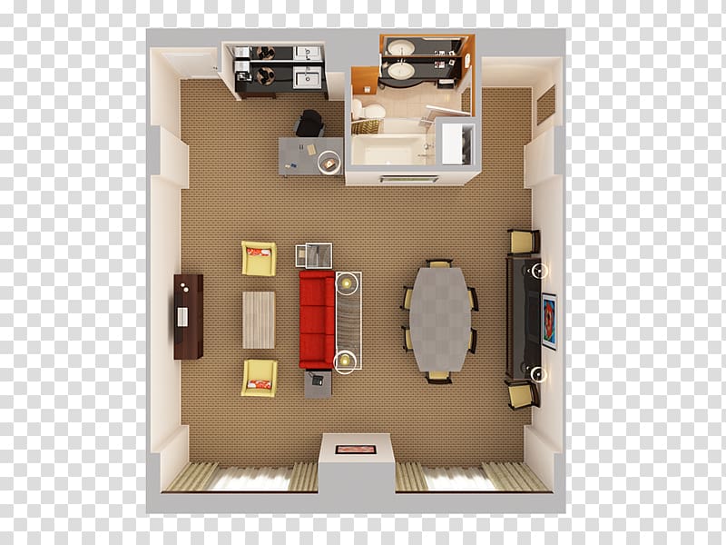 Orlando Bedroom Suite Hotel, bed top view transparent background PNG clipart