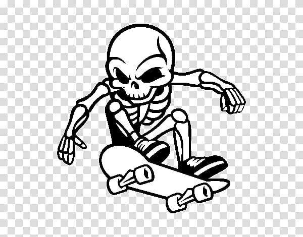 Skateboarding Drawing Sports Skeleton, skateboard transparent background PNG clipart