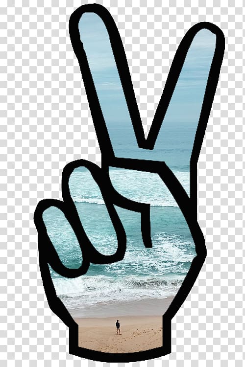 Peace symbols V sign , watercolor gift transparent background PNG clipart