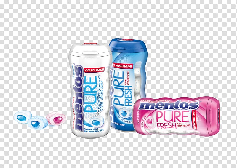 Chewing gum Mentos Plastic bottle Mint Water Bottles, chewing gum transparent background PNG clipart