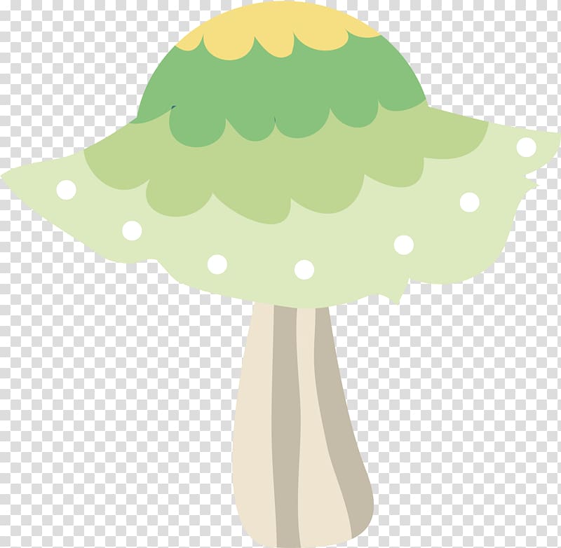 Green Leaf , creative hand-painted mushrooms transparent background PNG clipart