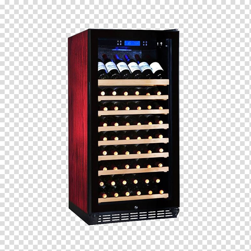 Red Wine Wine cooler Cabinetry, Wine wine cabinet transparent background PNG clipart