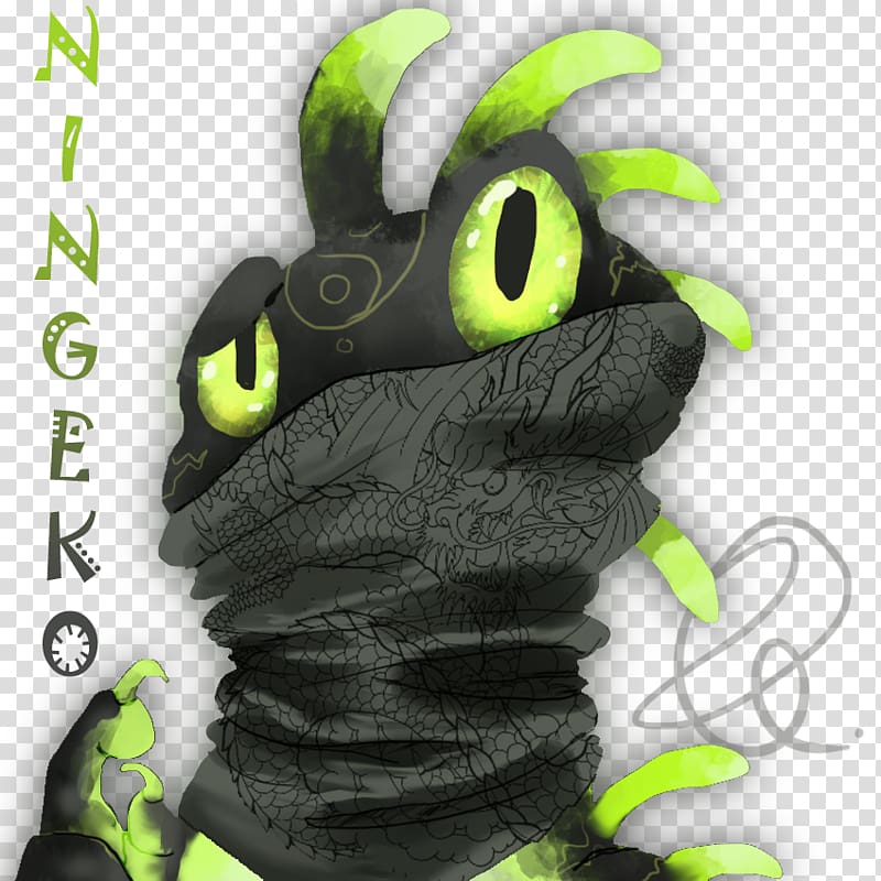 Gecko Ninja Scarf Font, Ninja transparent background PNG clipart