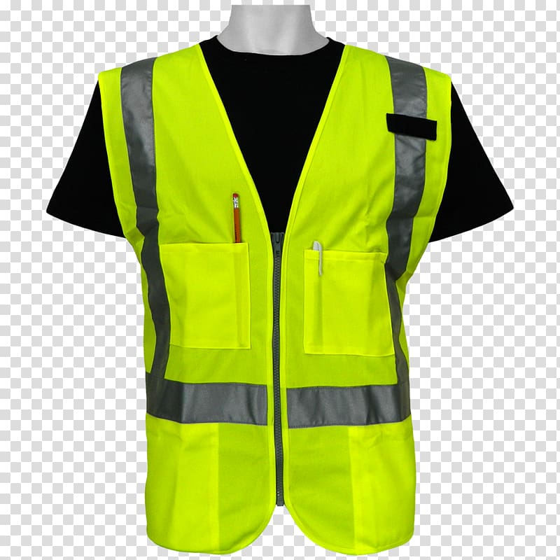 Gilets High-visibility clothing Glove American National Standards Institute International Safety Equipment Association, safety vest transparent background PNG clipart
