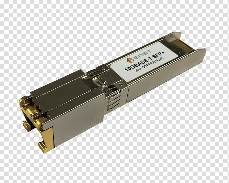 Small form-factor pluggable transceiver 10 Gigabit Ethernet QSFP XFP transceiver, module transparent background PNG clipart