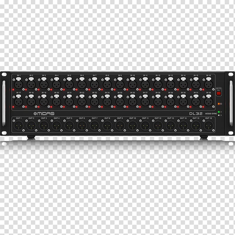 Microphone Stage box Midas Consoles Audio Mixers Digital mixing console, year end clearance sales transparent background PNG clipart