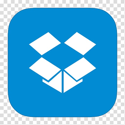 white box illustration, electric blue symmetry area, MetroUI Apps Dropbox transparent background PNG clipart