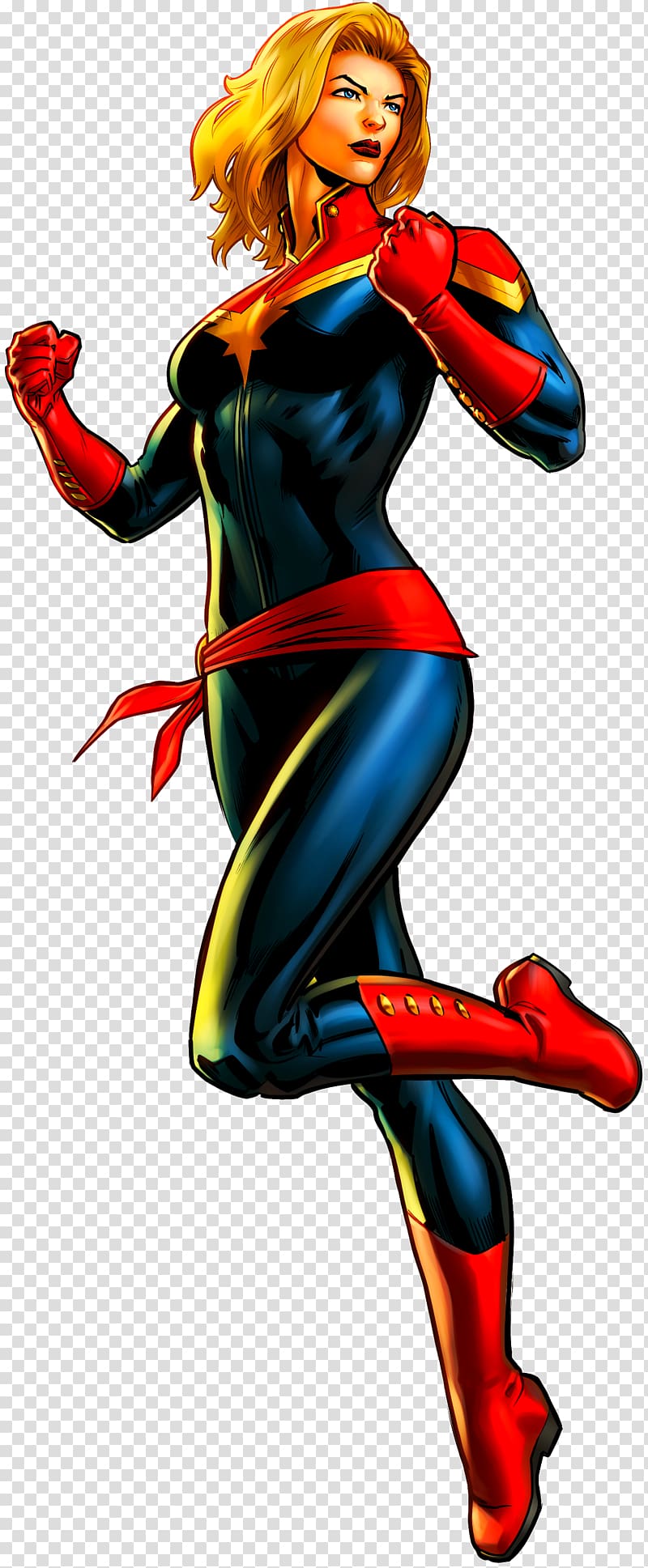 female superhero character , Marvel: Avengers Alliance Black Widow Captain America Carol Danvers The Avengers, captain marvel transparent background PNG clipart