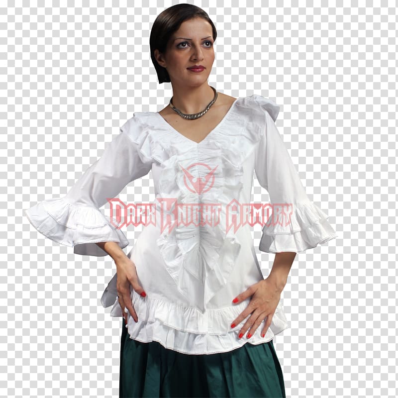 Blouse Shoulder Sleeve Costume Outerwear, Ruffles transparent background PNG clipart