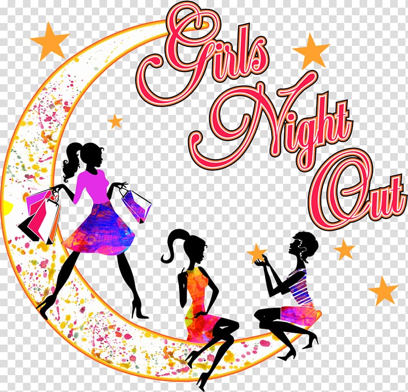 Sticker Graphic design , Girls Night Out transparent background PNG clipart