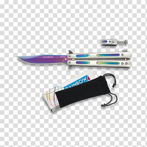 Pocketknife Blade Butterfly knife Steel, knife transparent background PNG clipart