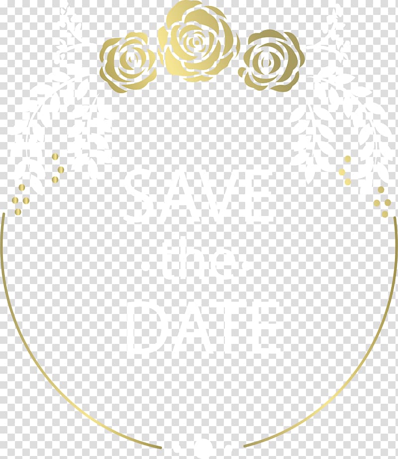 white and gold floral frame , Wedding invitation Paper Party, Gold border transparent background PNG clipart