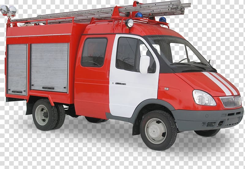 Car GAZelle NEXT Fire engine Compact van, fire truck transparent background PNG clipart