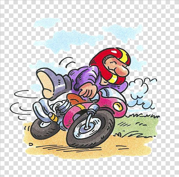 Cycling Cartoon Bicycle Illustration, Cycling creative cartoon characters transparent background PNG clipart