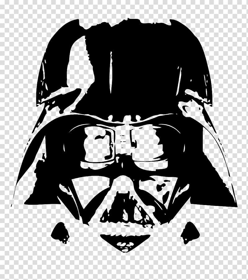 Black and white Anakin Skywalker Darth Maul Palpatine Darth Bane, dark vader transparent background PNG clipart