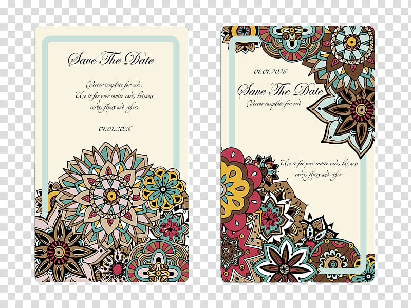 Wedding invitation Marriage Convite Advertising, Cartoon flowers wedding invitation template transparent background PNG clipart