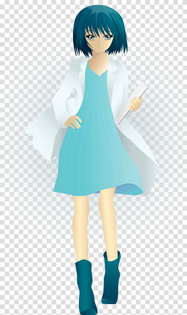 Anime Female Scientist, girl transparent background PNG clipart
