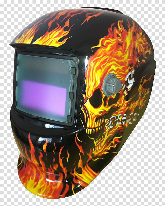 Motorcycle helmet Welding helmet, Flame Skeleton Pattern Weld transparent background PNG clipart