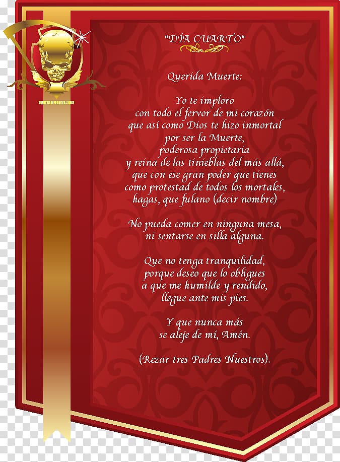 Santa Muerte Prayer Amarre de amor Love Saint, santa muerte transparent background PNG clipart