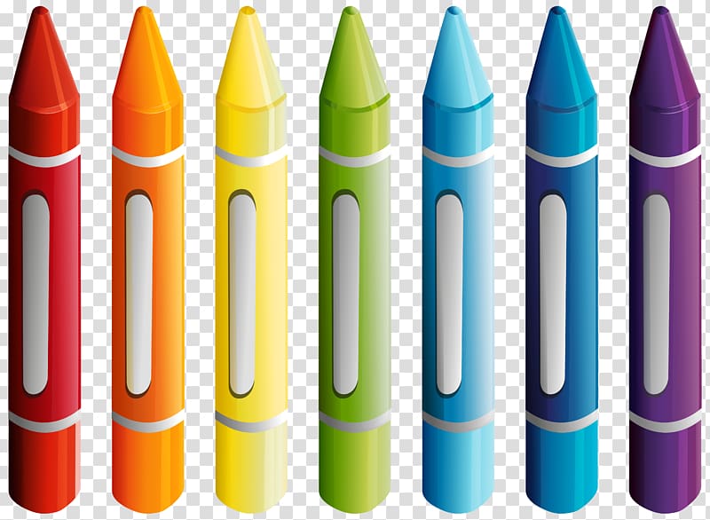 seven assorted-color crayons illustration, Oil pastel , Oil Pastels transparent background PNG clipart