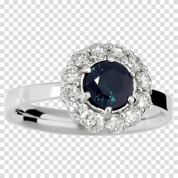 Engagement ring Jewellery Sapphire Gemstone, halo circle transparent background PNG clipart