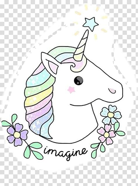 Unicorn Drawing Horn We Heart It, unicorn transparent background PNG clipart