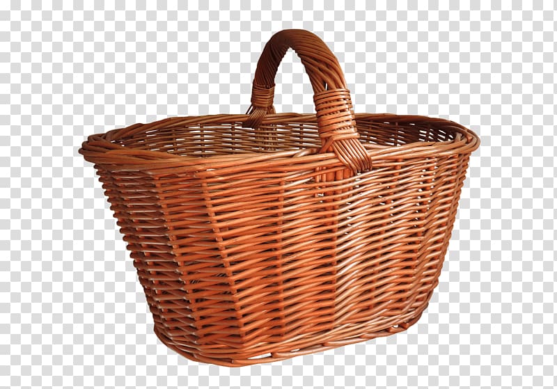 brown wicker basket, Basket Woven Empty transparent background PNG clipart