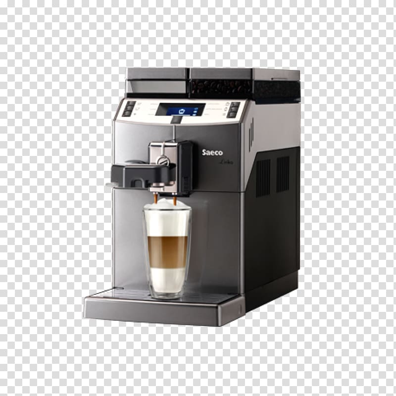 Espresso Coffee Cappuccino Philips Saeco Lirika, Coffee transparent background PNG clipart