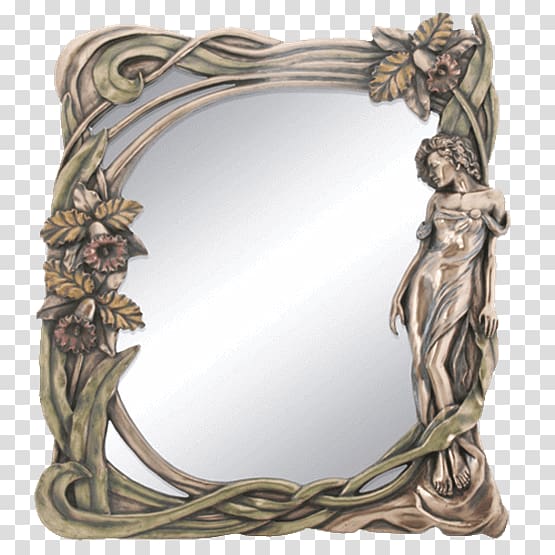 Art Nouveau Mirror Decorative arts Art Deco, mirror transparent background PNG clipart