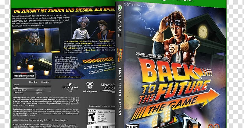 Back to the Future: The Game Xbox 360 Video game Xbox One Wii, xbox transparent background PNG clipart