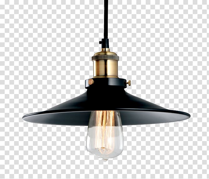 black and gold pendant lamp illustration, Pendant light Lighting Light fixture, Lamp transparent background PNG clipart