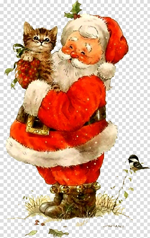 Santa Claus Christmas ornament Père Noël Christmas card, Dee transparent background PNG clipart