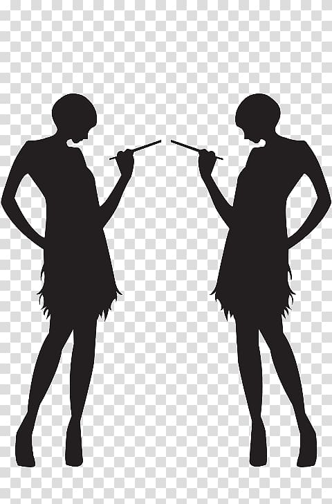 flapper girl silhouette png