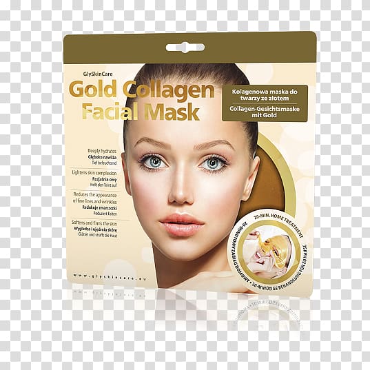Collagen Facial Face Mask Gold, Face transparent background PNG clipart