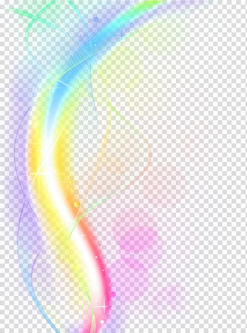 rainbow , Light Euclidean Computer file, Cool light effects transparent background PNG clipart