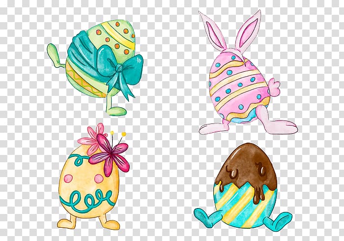 Easter Bunny Easter egg Chicken, Lucky day cartoon egg collection transparent background PNG clipart