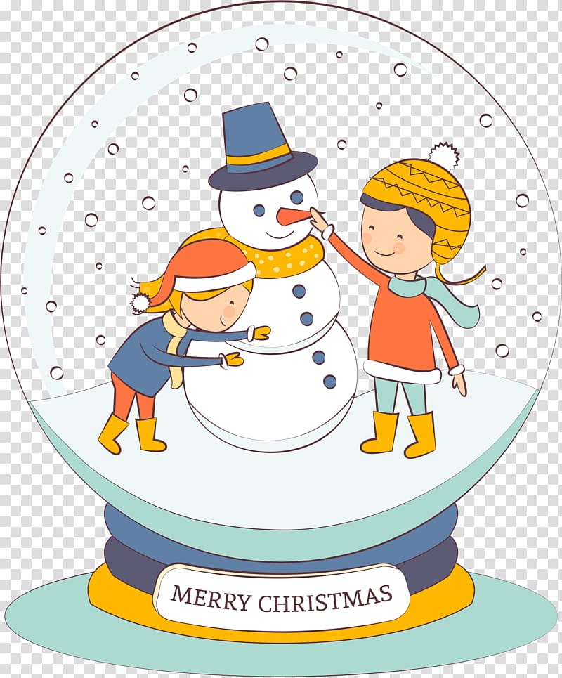 Snowman Christmas Euclidean Illustration, Creative Christmas snowman transparent background PNG clipart