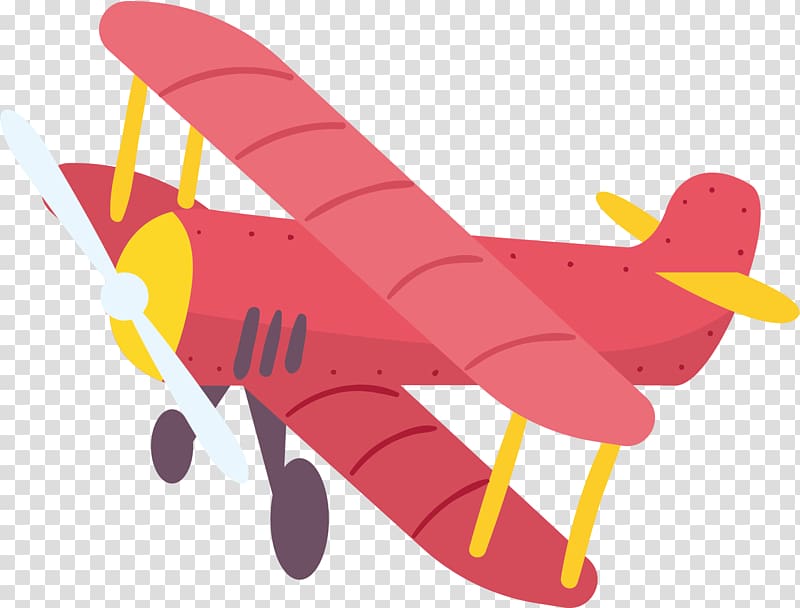 red aircraft illustration, Airplane Aircraft Cartoon Illustration, The falling plane transparent background PNG clipart