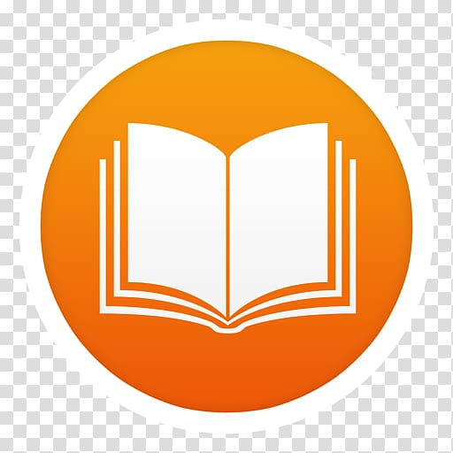 white and orange book logo, symbol yellow orange logo, iBooks transparent background PNG clipart