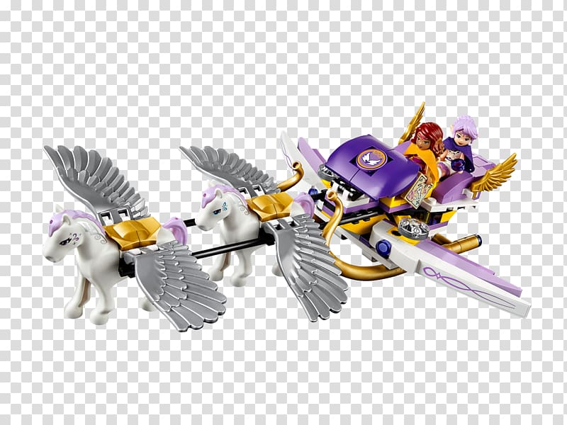 LEGO 41077 Elves Aira\'s Pegasus Sleigh Toy block LEGO Friends, toy transparent background PNG clipart