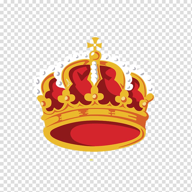 gold-colored crown , Crown King Illustration, Gold pearl crown transparent background PNG clipart